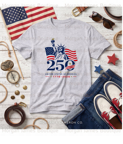 Patriotic Bows & Crosses Graphic Tee