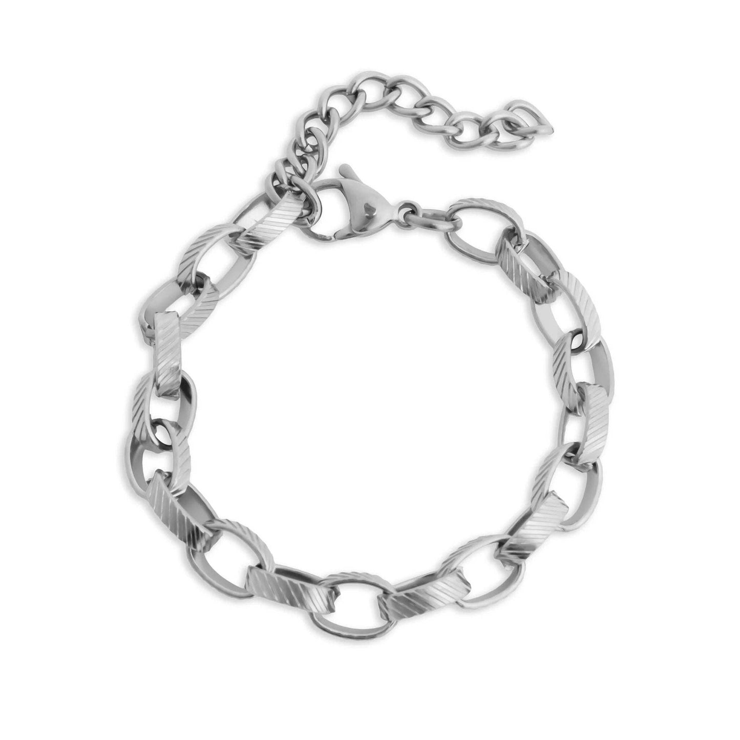 18K Gold PVD Stainless Steel Thick Oval Chain Bracelet