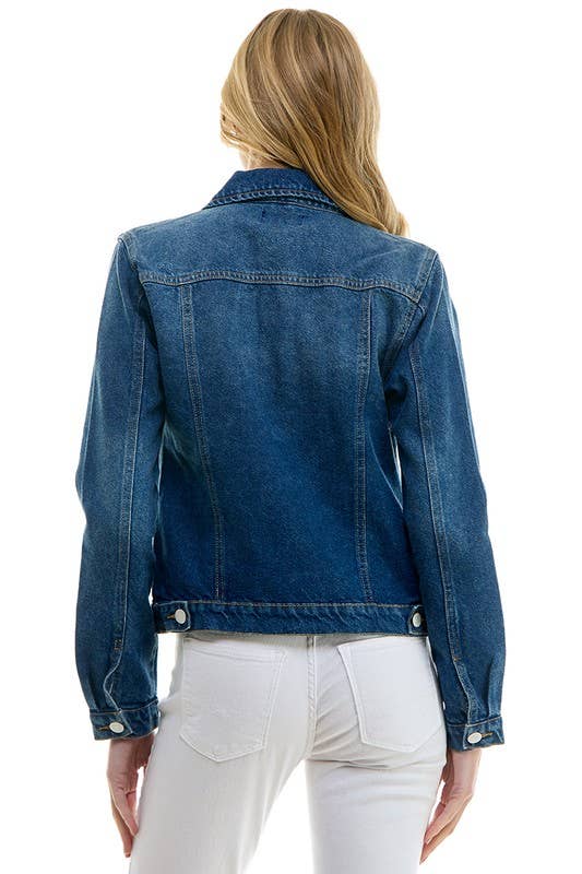 LADY CASUAL COTTON DENIM JEAN JACKET (OPEN PACK)