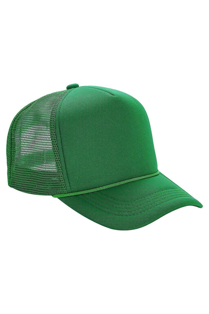 Solid Five Panel Foam Trucker Hat Blank