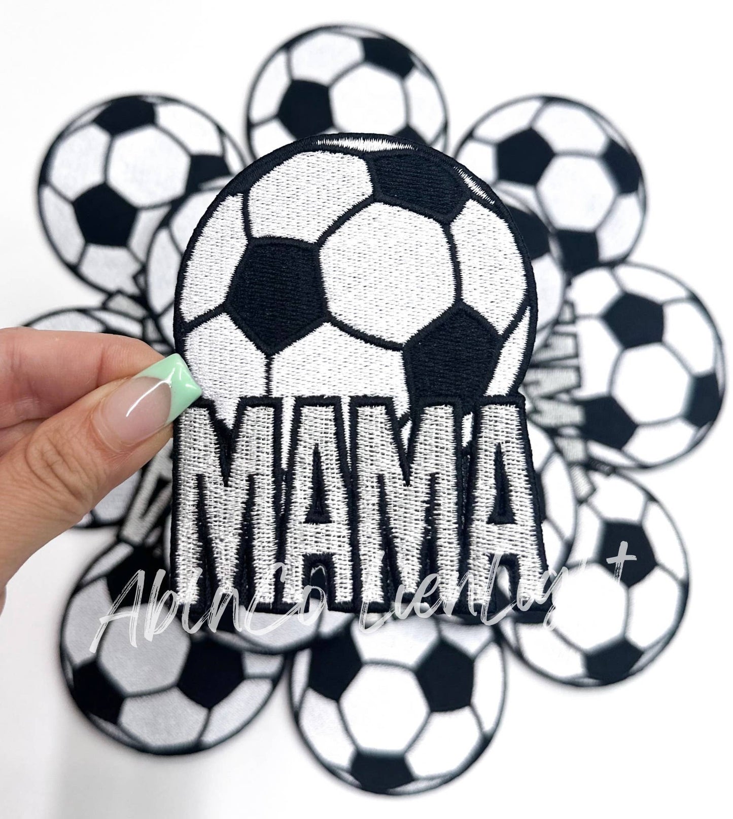 Soccer mama game day trucker hat embroidery patch iron on