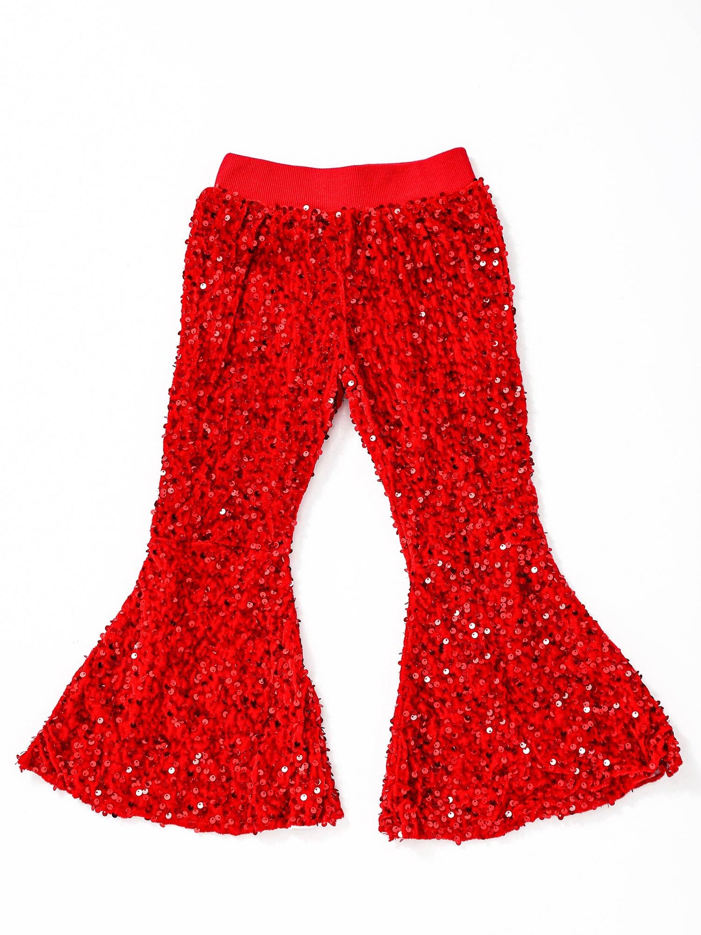 Girls Red Sequin Pants