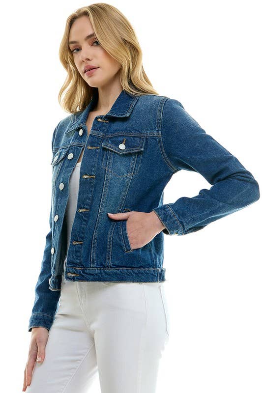 LADY CASUAL COTTON DENIM JEAN JACKET (OPEN PACK)