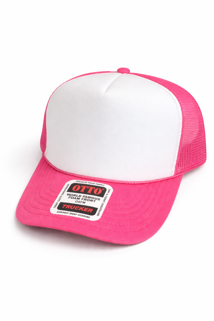 Solid Five Panel Foam Trucker Hat Blank