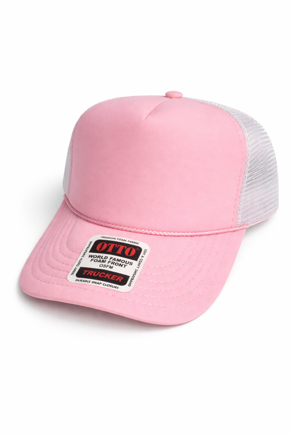 Solid Five Panel Foam Trucker Hat Blank
