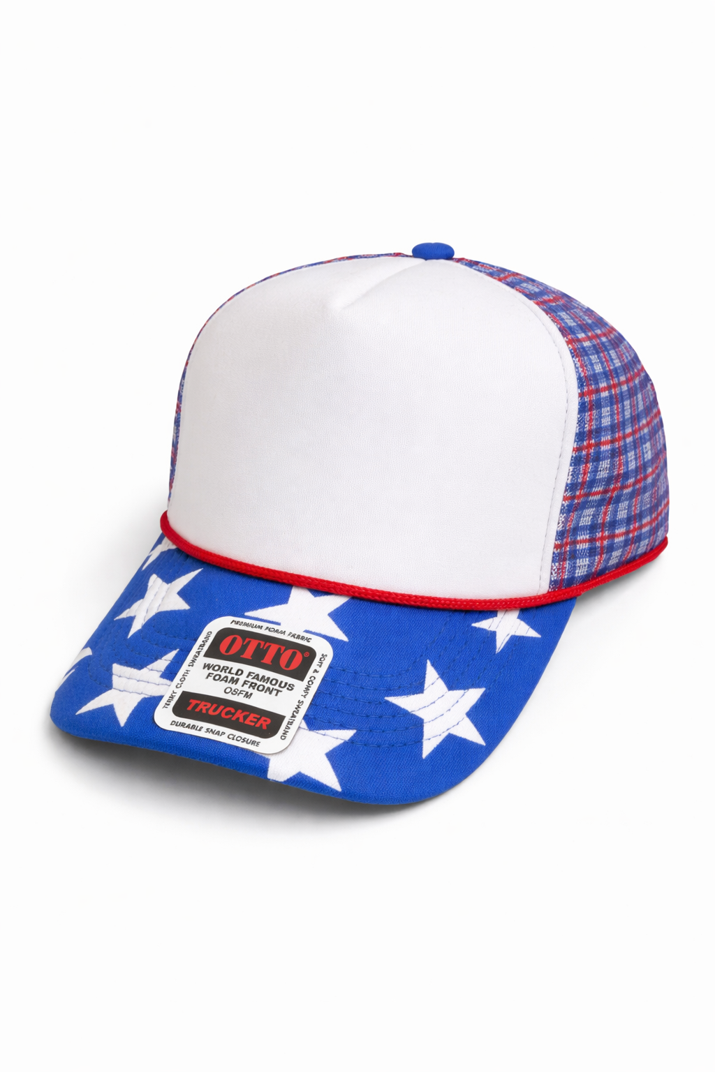 Solid Five Panel Foam Trucker Hat Blank