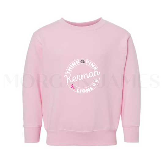 Toddler Think Pink Kerman Lions Crewneck
