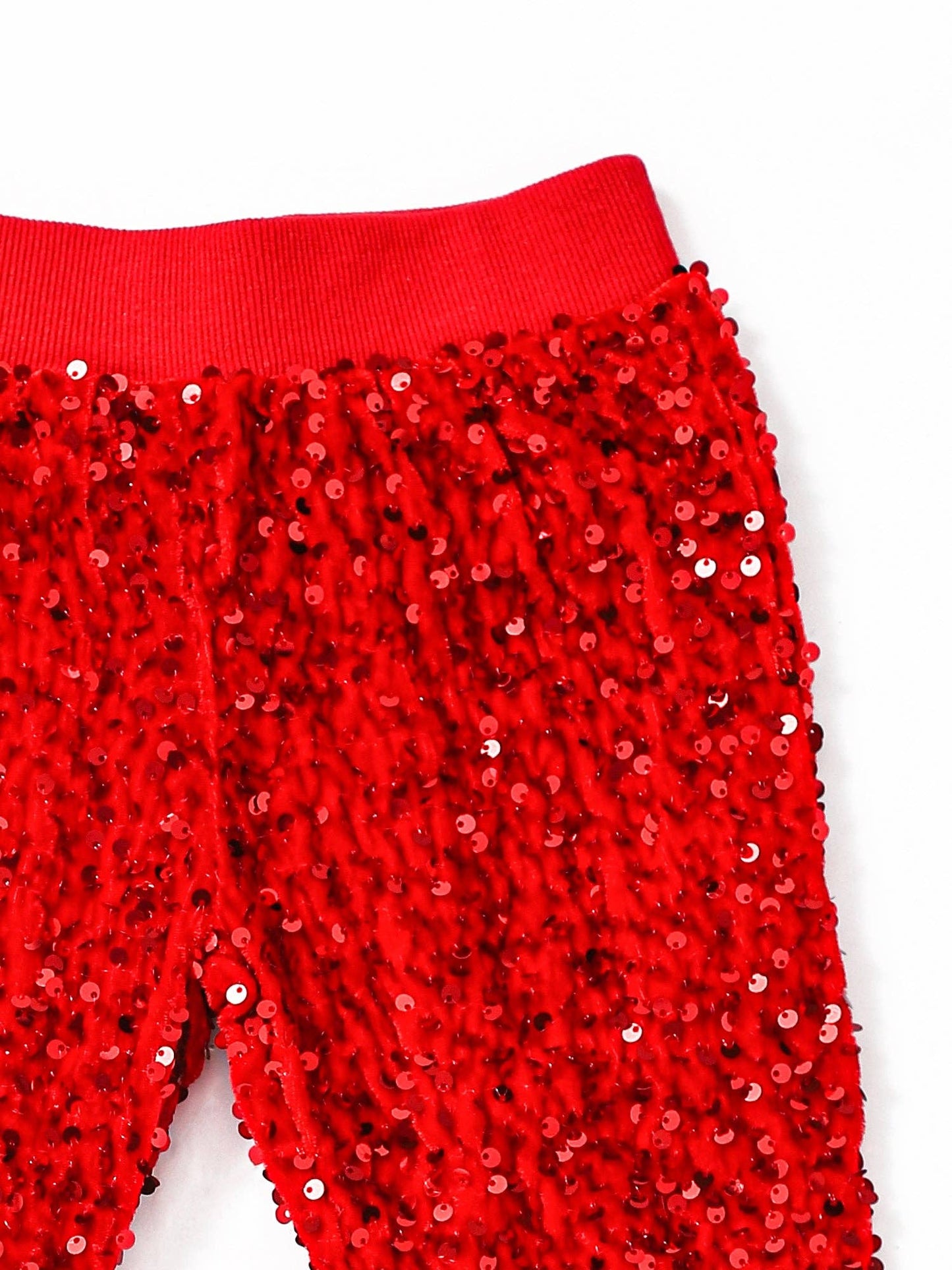 Girls Red Sequin Pants