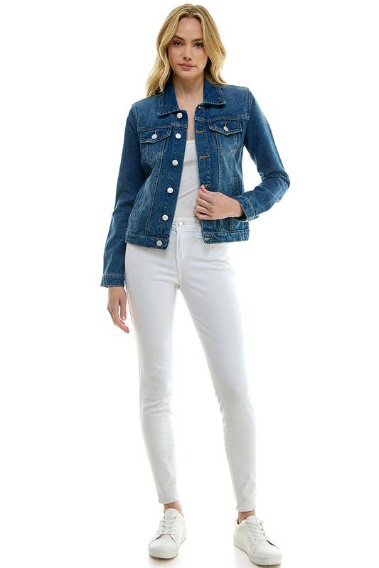 LADY CASUAL COTTON DENIM JEAN JACKET (OPEN PACK)