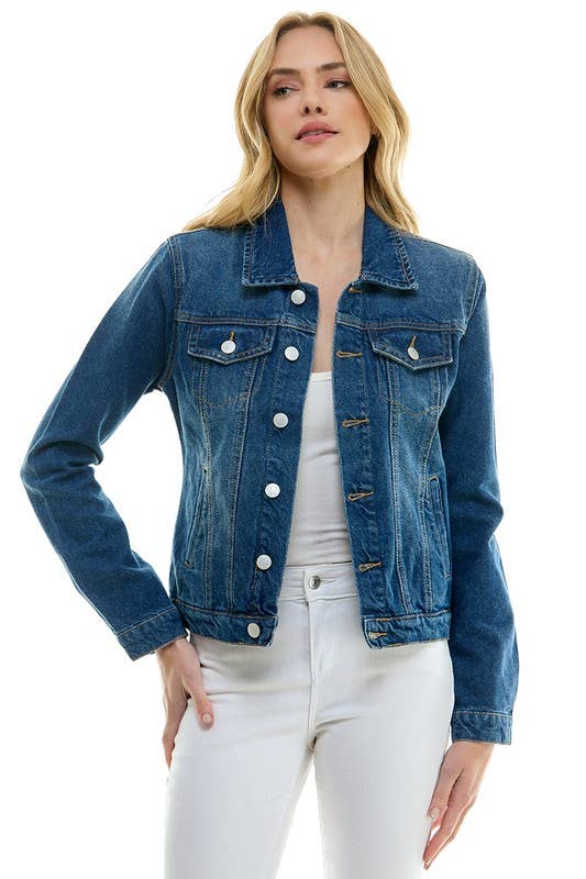 LADY CASUAL COTTON DENIM JEAN JACKET (OPEN PACK)