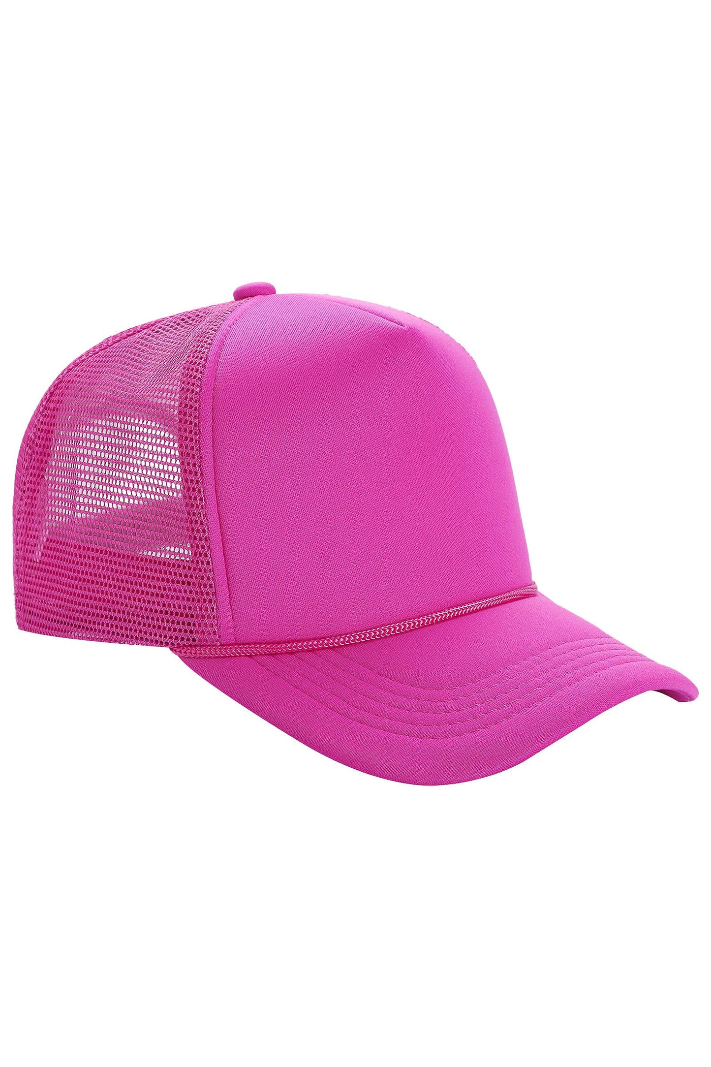 Solid Five Panel Foam Trucker Hat Blank