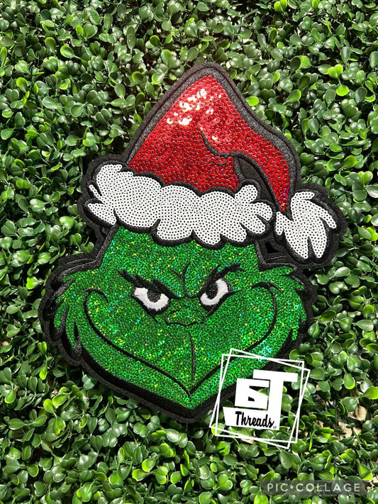 Sequin Grinch....Patches Only