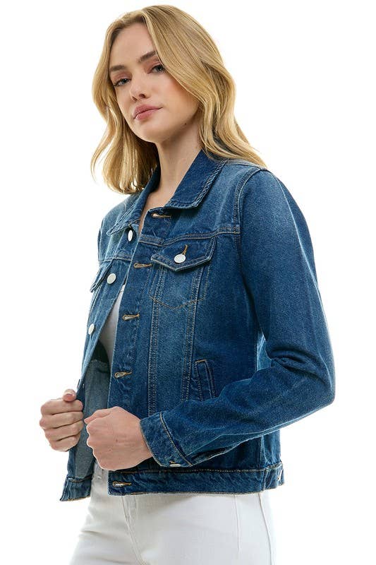 LADY CASUAL COTTON DENIM JEAN JACKET (OPEN PACK)